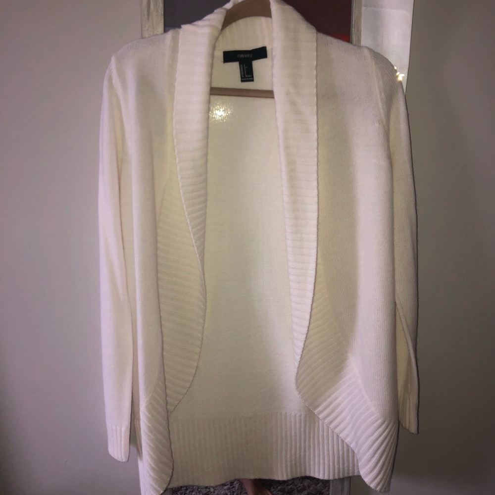 Forever 21 white cardigan